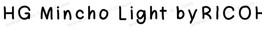HG Mincho Light byRICOH字体转换